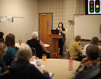 Marnie Swedberg presenting her self care session