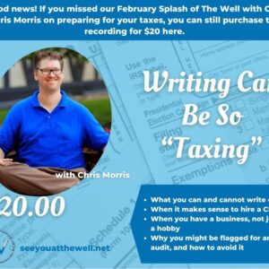 Writing can be so Taxing. Tax workshop for creative entrepreneurs and authors with Chris Morris