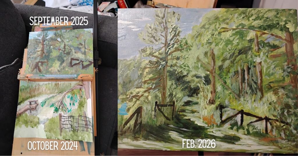 A comparison photo of creative growth